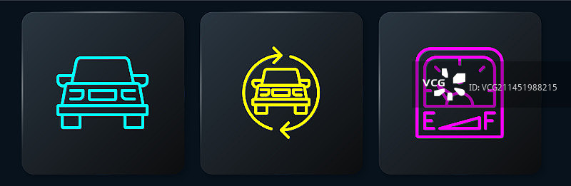 汽车发动机燃油表维修线稿图片素材