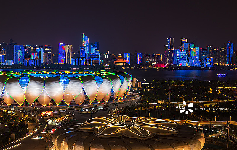 杭州亚运会主场馆图片素材