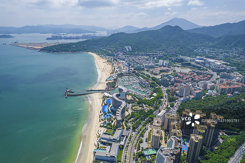 深圳大梅沙全景 深圳盐田区图片素材