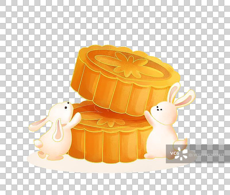 中国风国潮中式中秋节日月饼插画图片素材