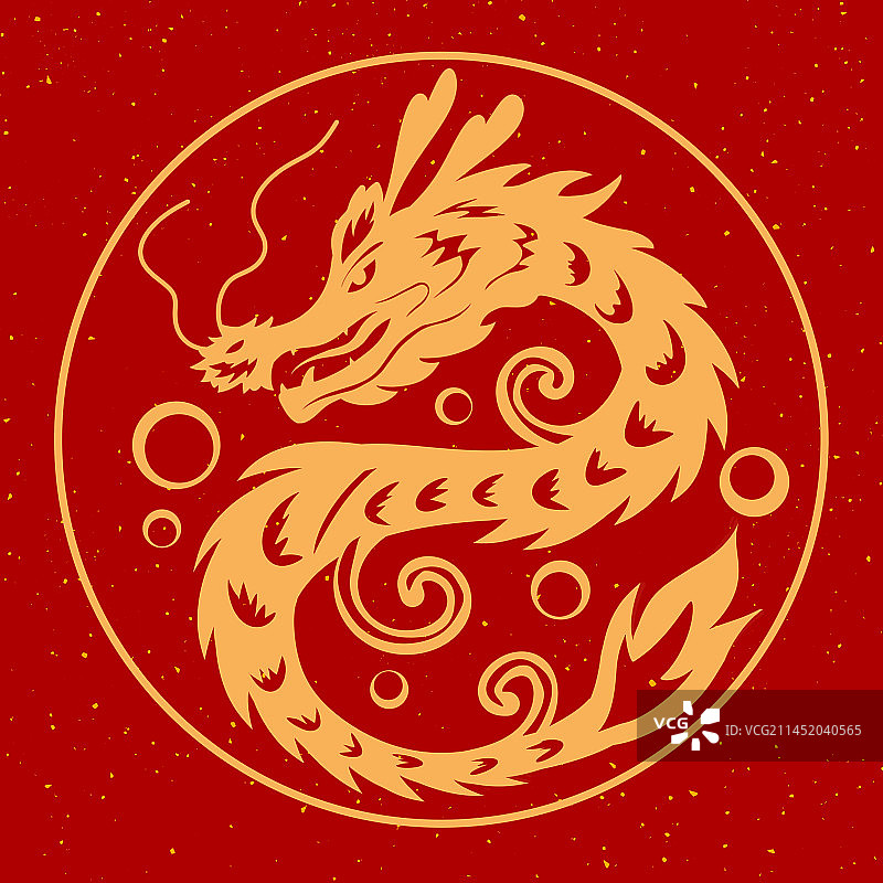 龙，图腾，剪纸图片素材