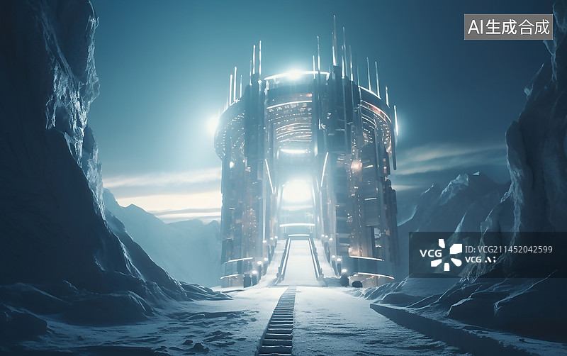 【AI数字艺术】AI生成未来城市建筑图片素材