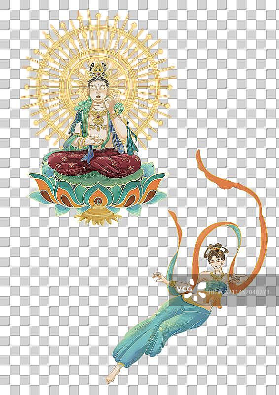 敦煌飞天元素图片素材