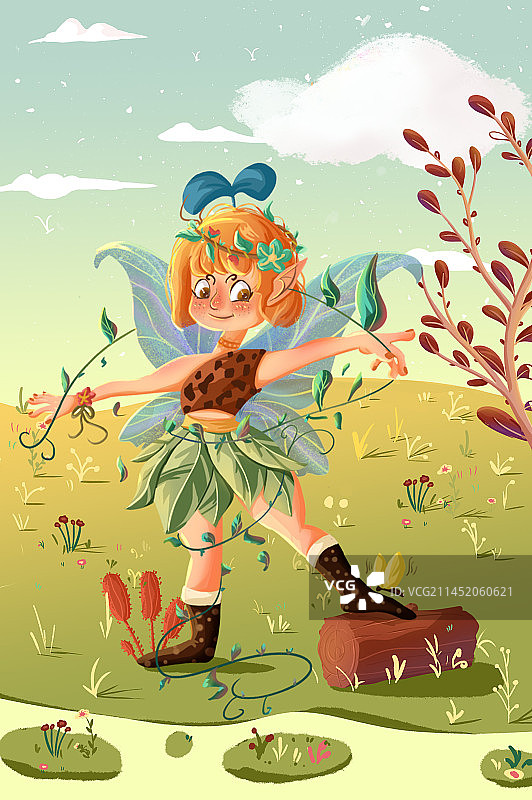 蝴蝶女孩图片素材