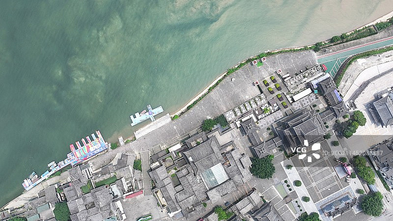 重庆合川城 市景观 嘉陵江也涪江交汇处图片素材