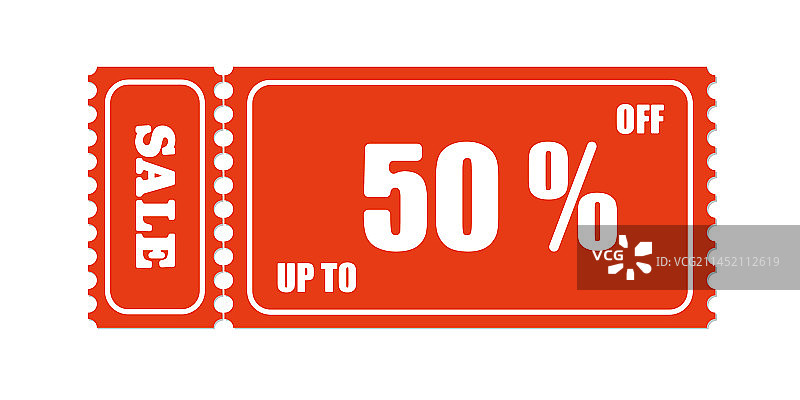红色优惠券图片素材