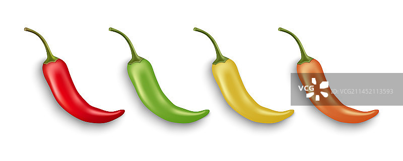 逼真的3D红绿黄橙色块图片素材