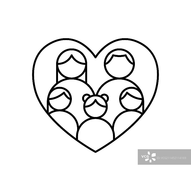 家庭父母子女爱心无缝图案图片素材