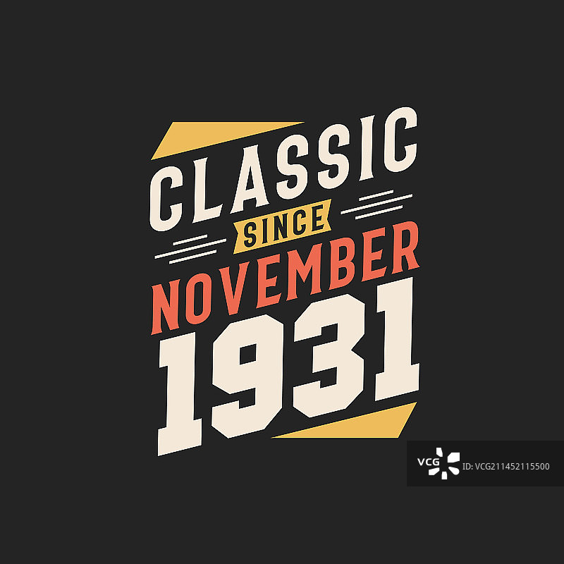 经典，始于1931年11月图片素材