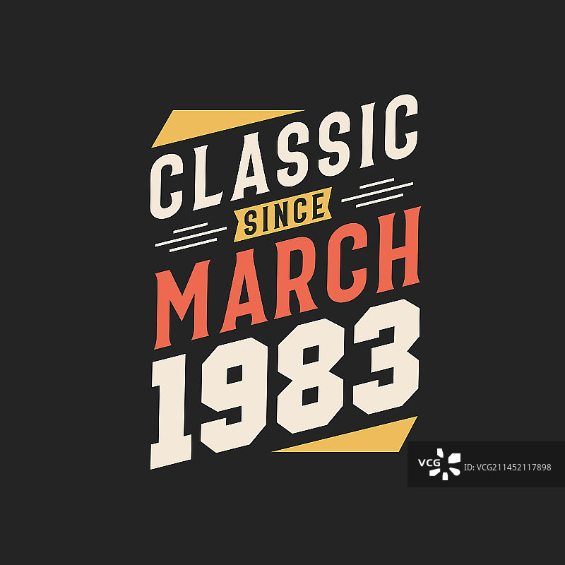 1983年3月出生的复古经典图片素材