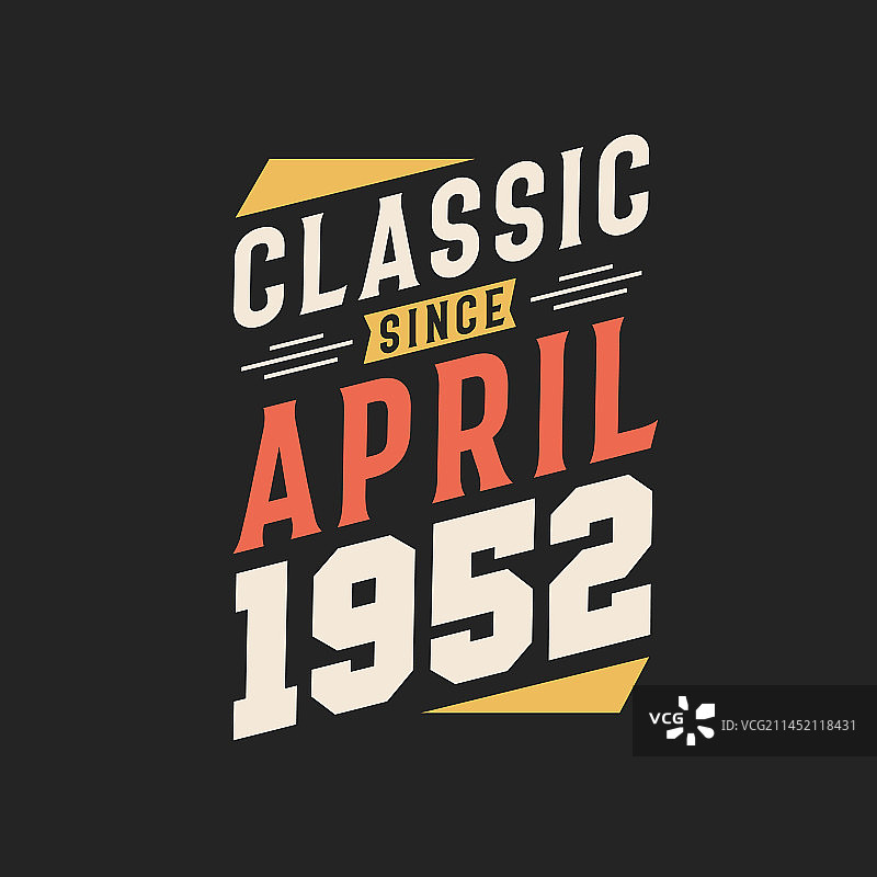 1952年4月出生的复古经典图片素材