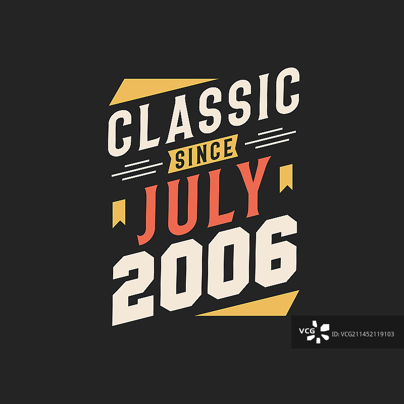 2006年7月出生的复古经典图片素材