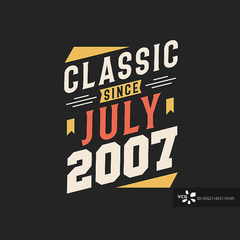 2007年7月出生的复古经典图片素材