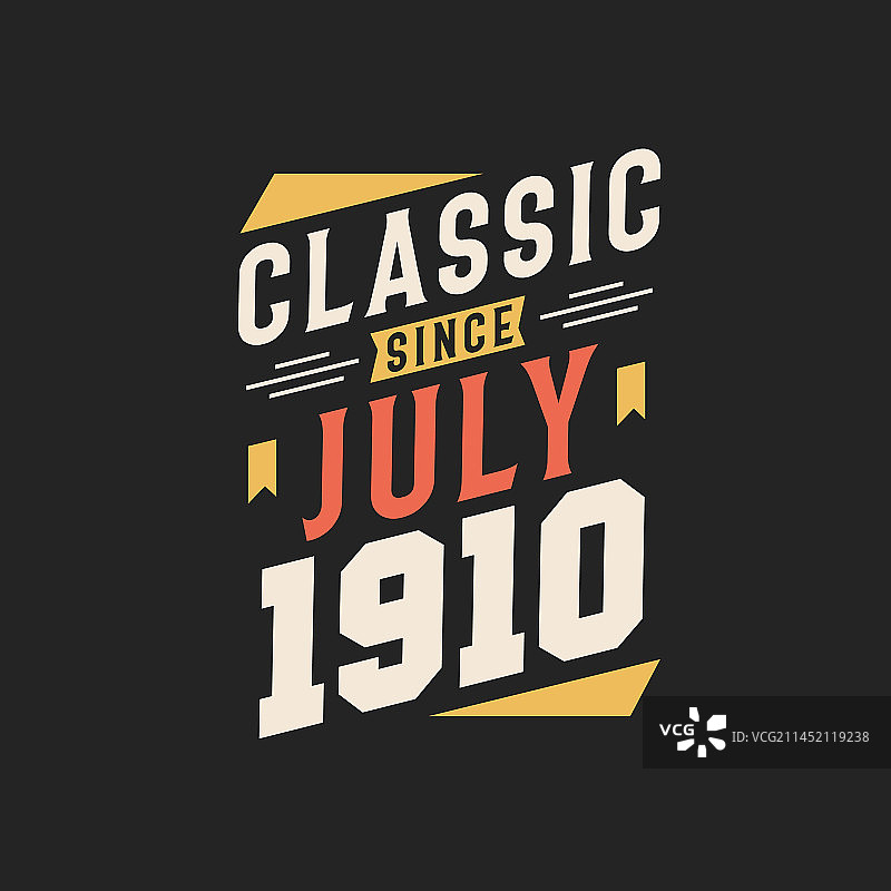 1910年7月出生，复古经典图片素材