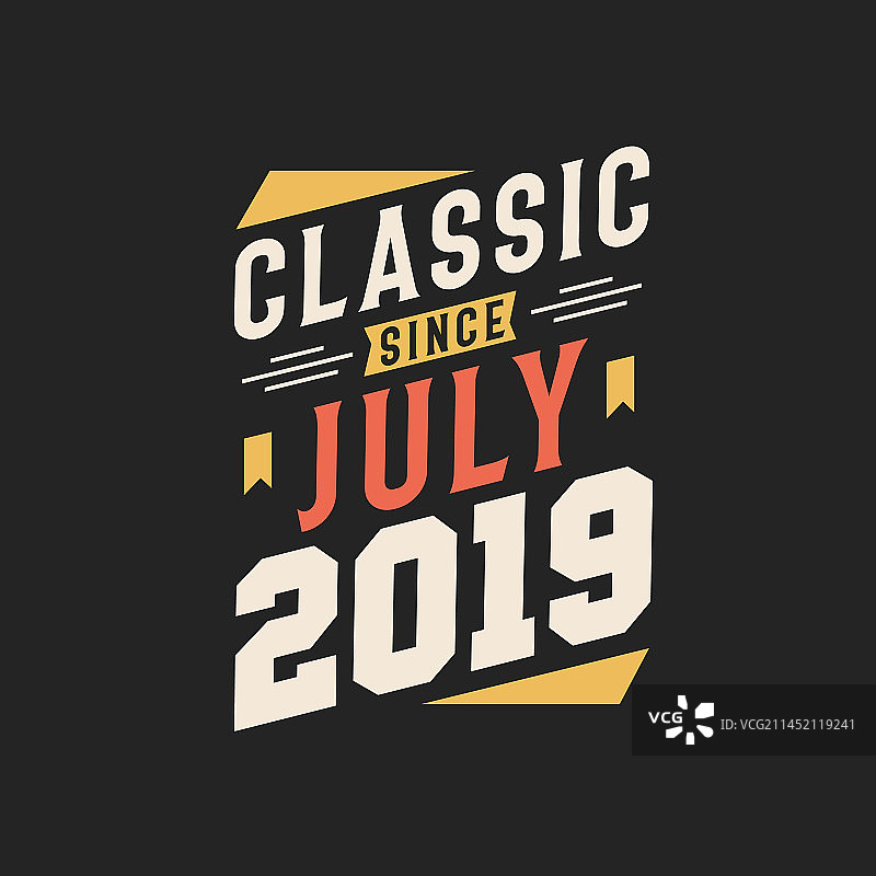 2019年7月出生经典复古风图片素材