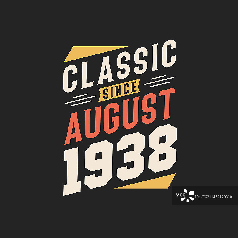 经典复古风格：1938年8月图片素材