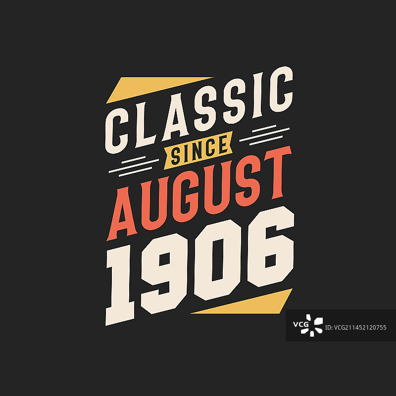 1906年8月出生的经典图片素材