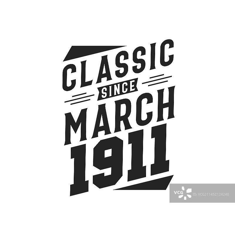 1911年3月以来的经典复古设计图片素材