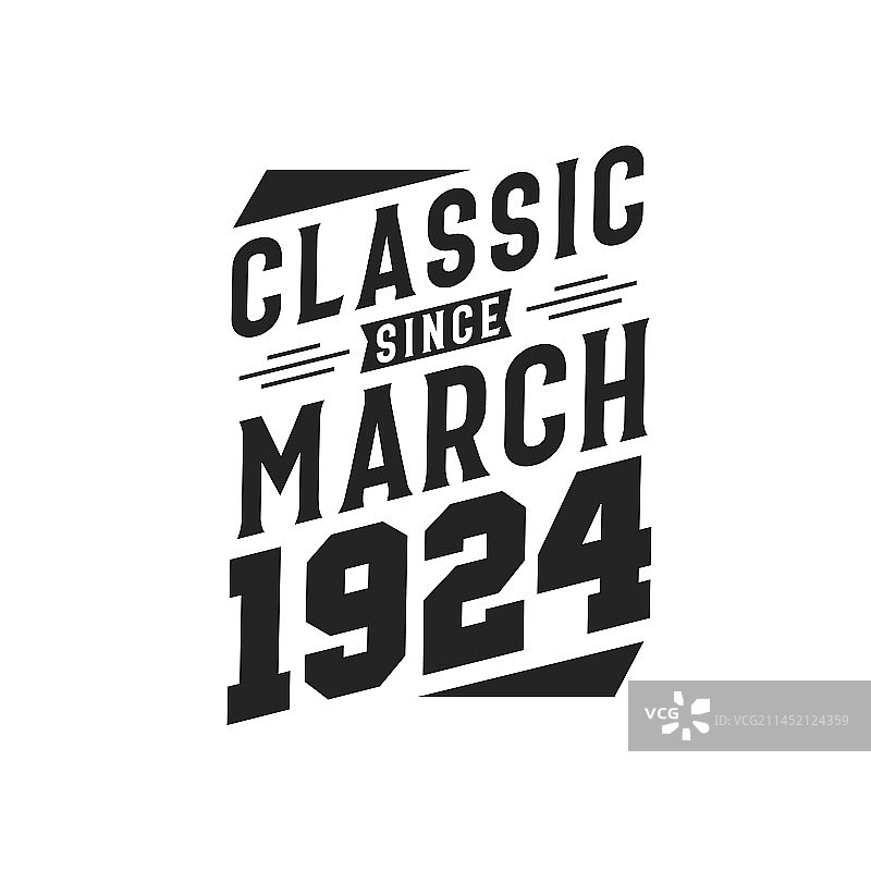 1924年3月出生的复古经典图片素材