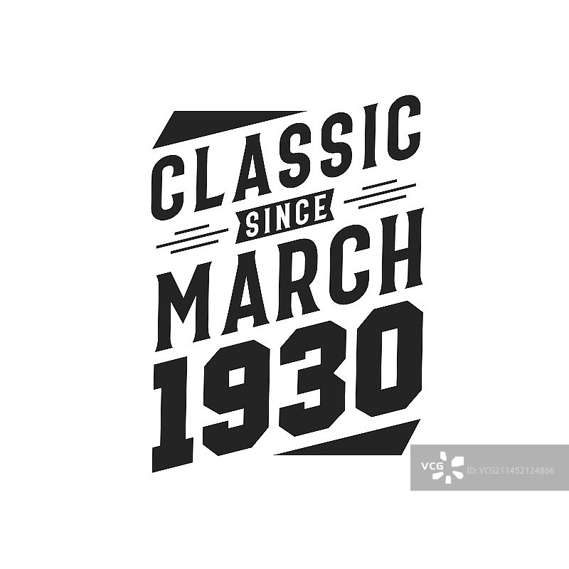 经典始于1930年3月，诞生于1930年3月复古风图片素材