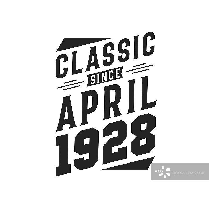 经典复古风格，1928年4月出生图片素材