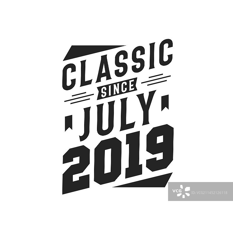 2019年7月出生经典复古风图片素材