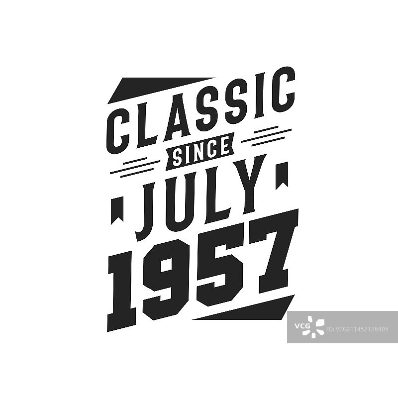 1957年7月出生的经典复古图片素材