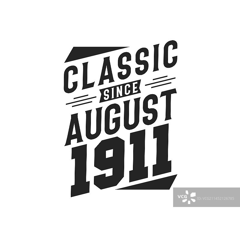 始于1911年8月的经典图片素材