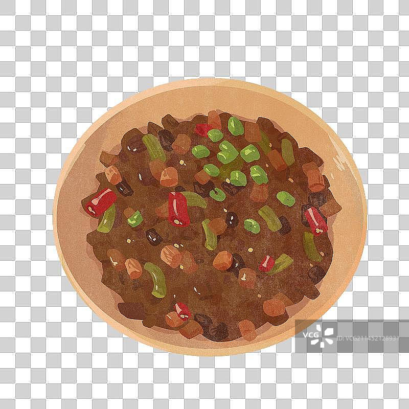 卡通湖南湘菜湘西外婆菜插画图片素材