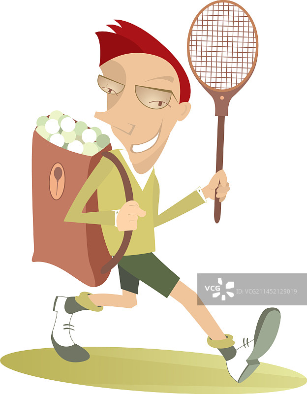 青年去打网球图片素材