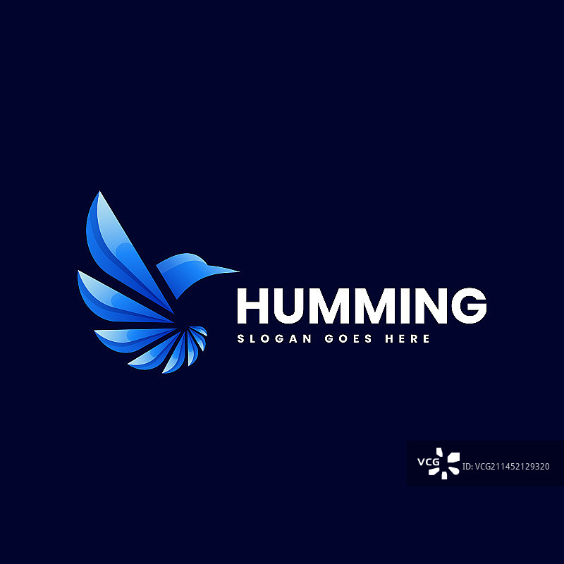 蜂鸟渐变彩色风格logo图片素材