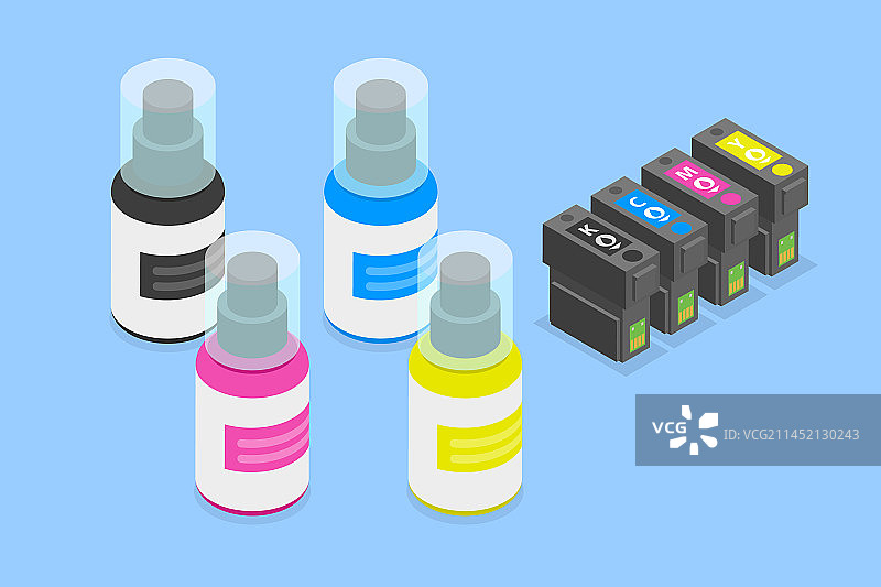 三维等距平面概念图片素材