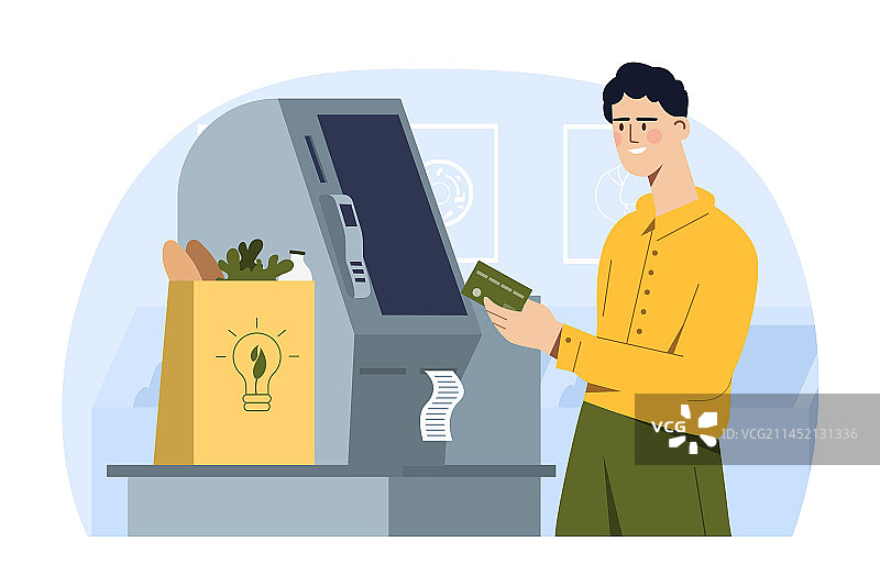 自助结账概念图片素材