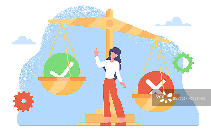 具有解决方案概念的砝码图片素材