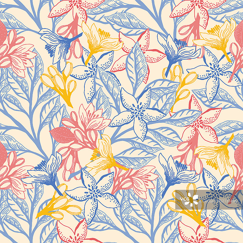 复古纹理树叶枝条自然图案图片素材