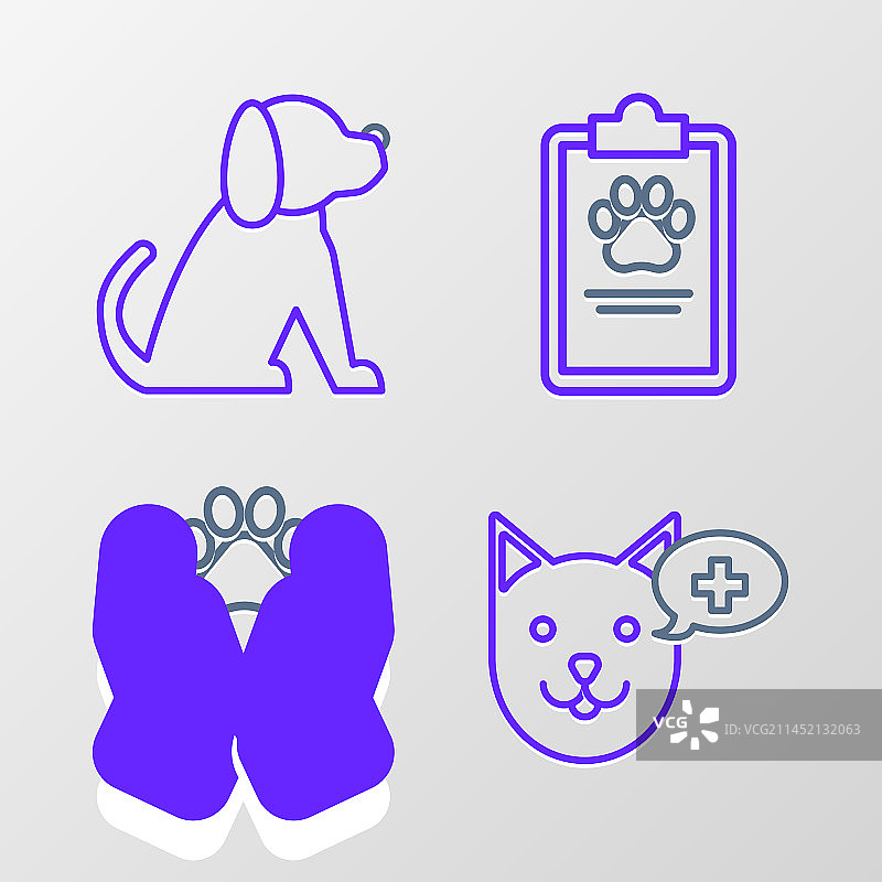 兽医诊所标志合集图片素材