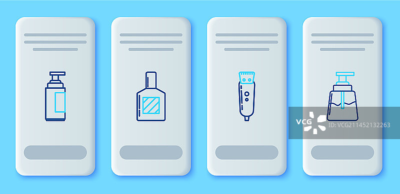 剃须后护理套装：电动理发器等图片素材