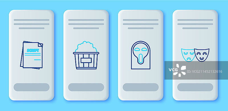 纸板箱里的爆米花，有趣又吓人图片素材