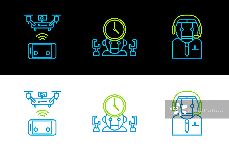 线路工人、机器人、遥控无人机等图片素材
