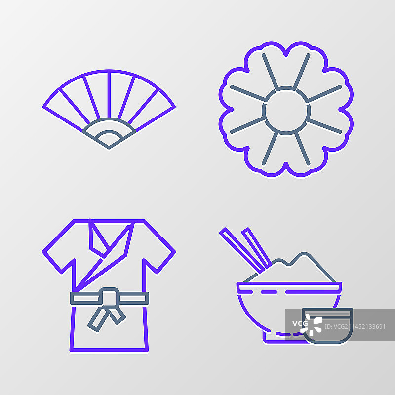 碗里的米饭和日式筷子图片素材