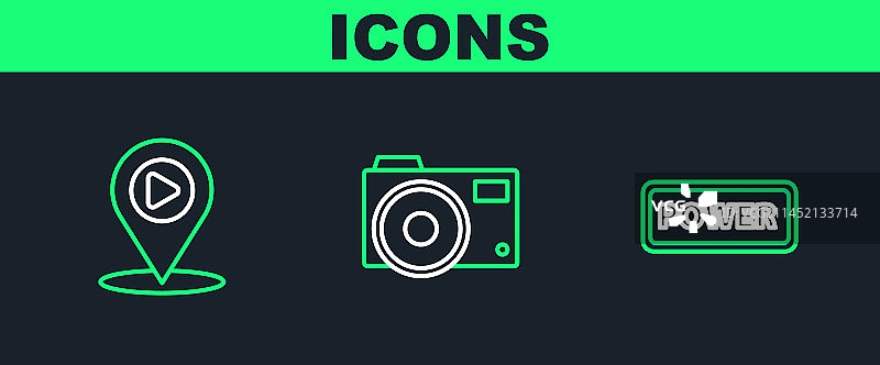 带播放标志的电源按钮图片素材