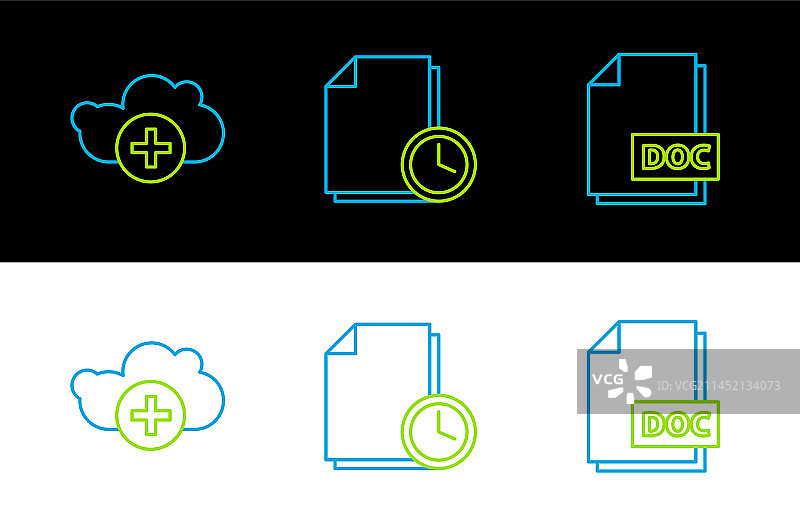 DOC文件、添加云和文档图片素材