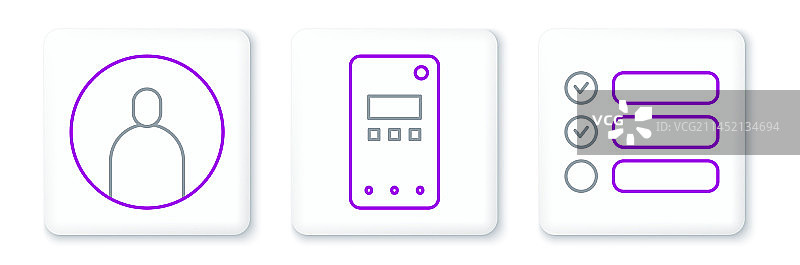 线条任务列表创建账户屏幕图片素材