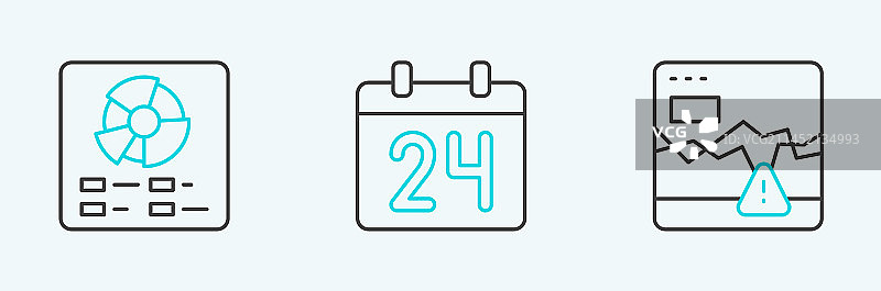 折线故障股票市场饼图图片素材