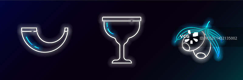 传统羊角橄榄枝线条图片素材