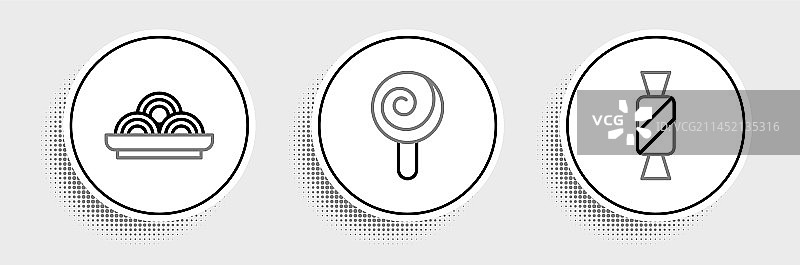 糖果、亚洲面条和棒棒糖图片素材