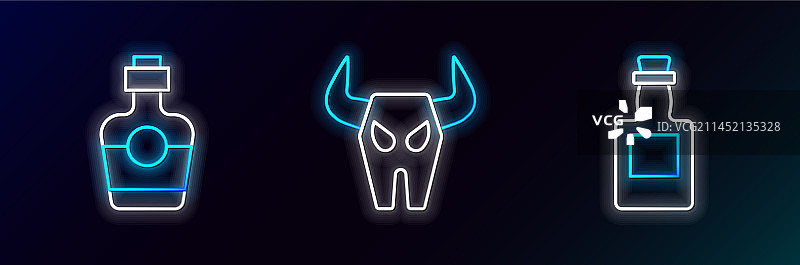 龙舌兰酒瓶和水牛头骨图片素材