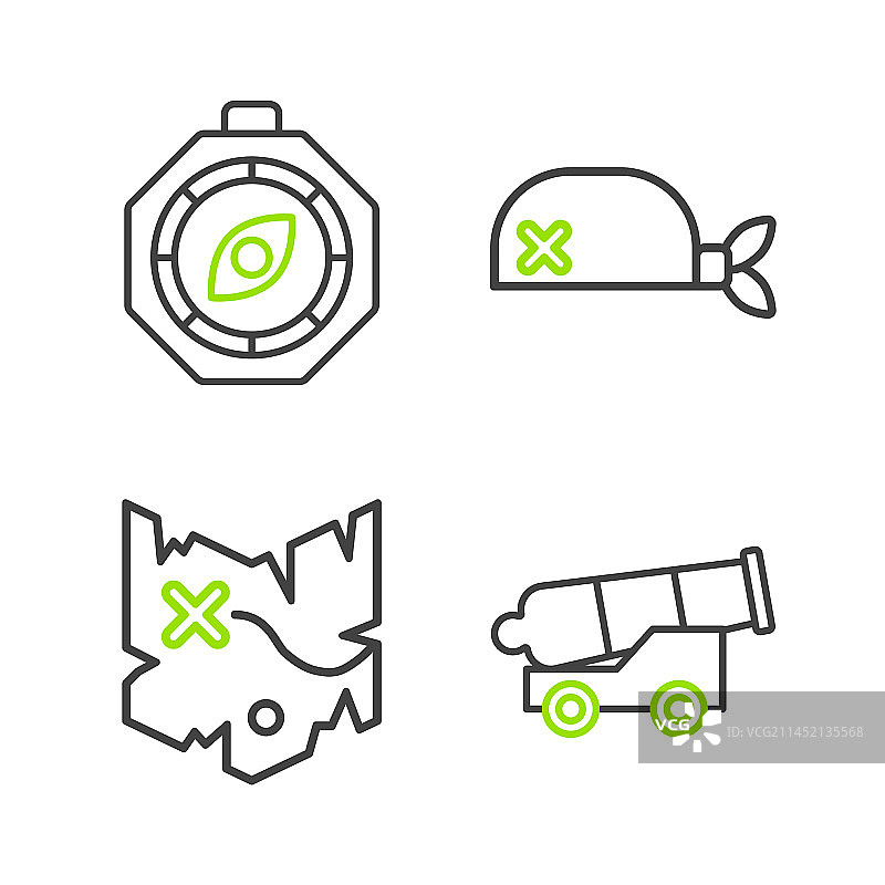 火炮、海盗藏宝图、头巾系列图片素材