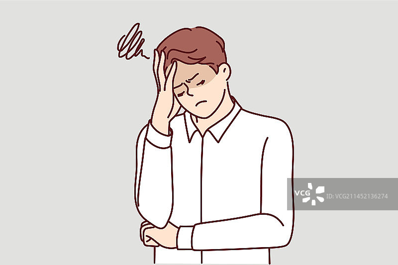 患有心理障碍的沮丧男人图片素材