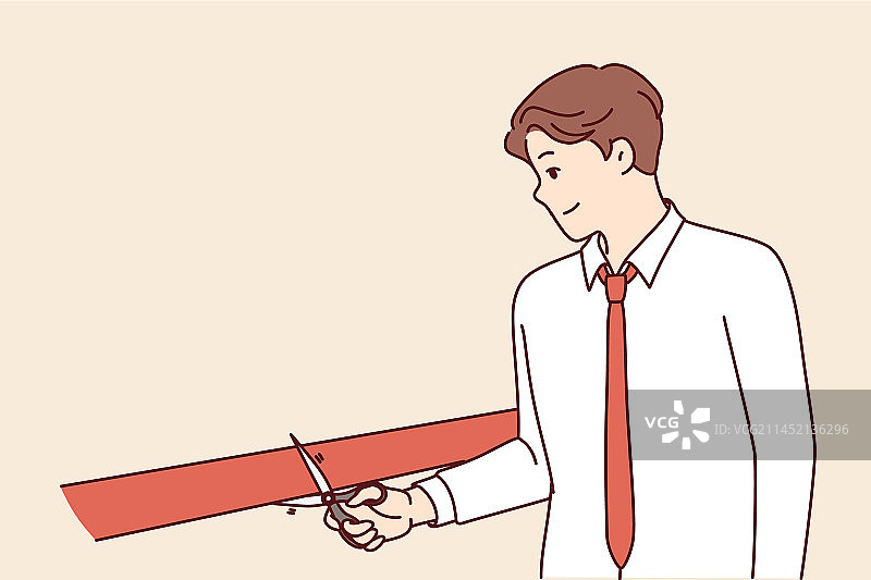 男人典礼剪彩图片素材